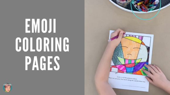 Emoji Coloring Pages from Art with Jenny K. Emergency Sub Binder