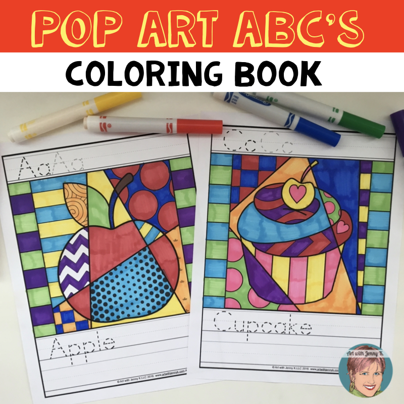 Pop Art ABC's Coloring Book