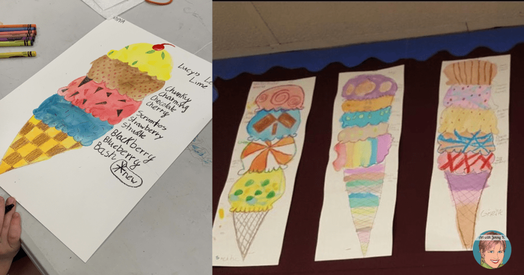 kid examples Bleeezer's ice Cream poetry month
