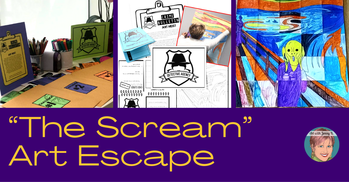 13 Halloween Art Lessons for Kids: The Scream Art Escape.