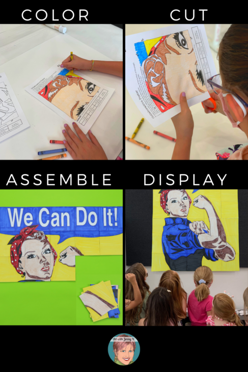 Socially Distant Classroom Activities Collaborative Poster Rosie the Riveter