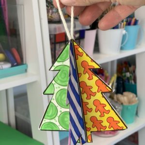 DIY Christmas Ornament Ideas for Kids from Art with Jenny K. 3D POP ART paper ornaments