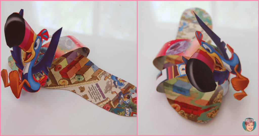 Earth day art: Cereal Box shoes. Kids design their own shoes using cereal boxes. Reuse a common material and see how they respond!  Earth Day Art Projects