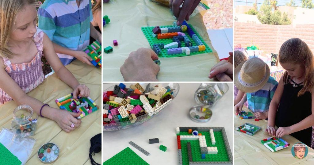 Lego birthday party maze