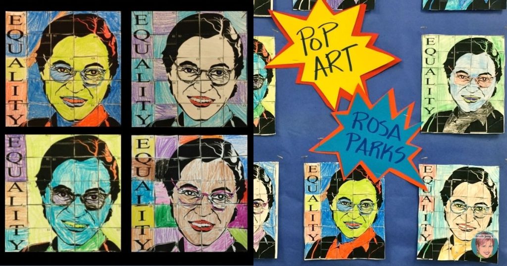 Pop Art Rosa Parks Unscramble Activity