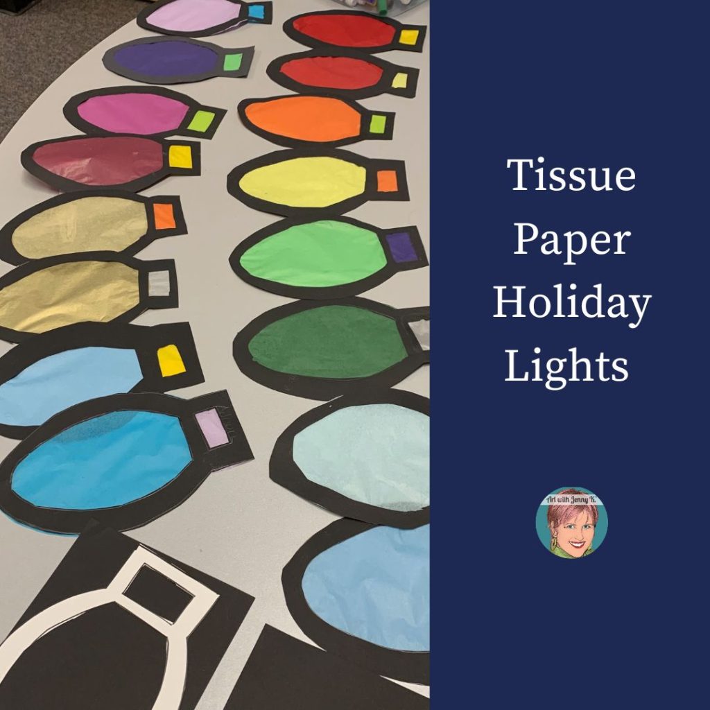 Tissue Paper Holiday Lights Project: "Stained Glass" Style