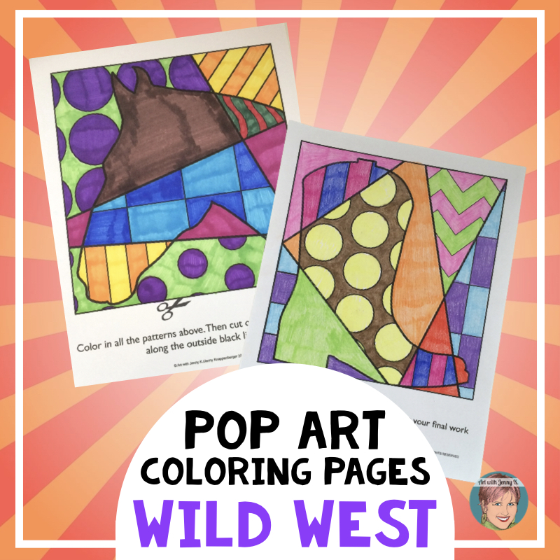 Pop Art Wild West Coloring Pages