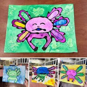 Axolotl Art Project for Kids