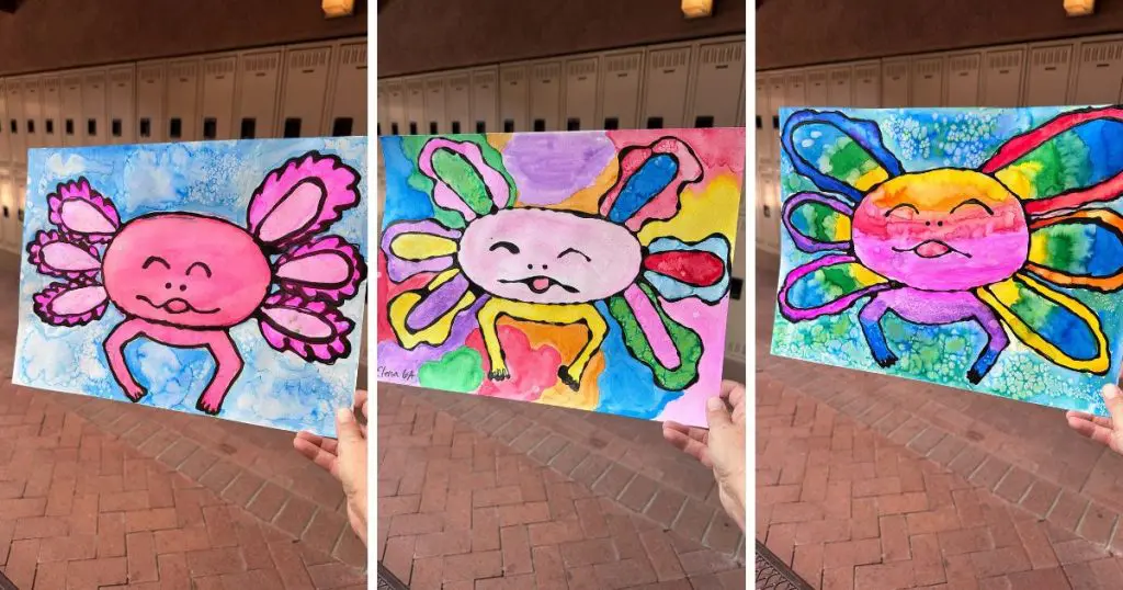 Axolotl art projects for kids