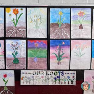 All About Me Lesson with hand-drawn flowers