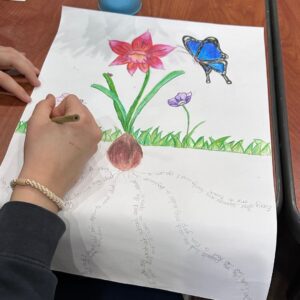 All About Me Lesson with hand-drawn flowers