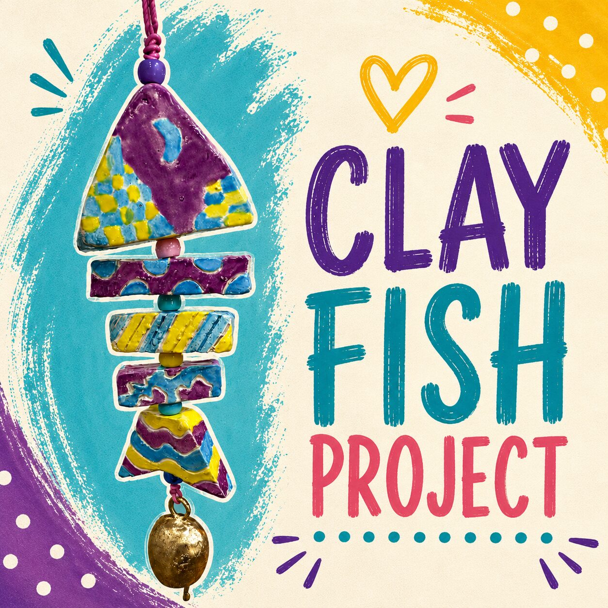 Unique Clay Fish Project from Art with JennyK.