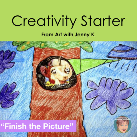 Inspire creativity using these easy and fun Creativity StARTers from Art with Jenny K.