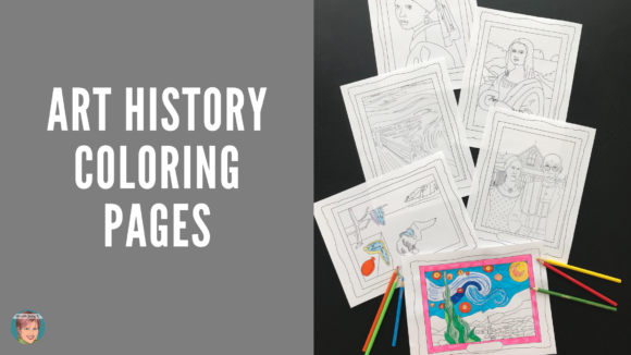 Art History Coloring Pages from Art with Jenny K. Emergency Sub Binder