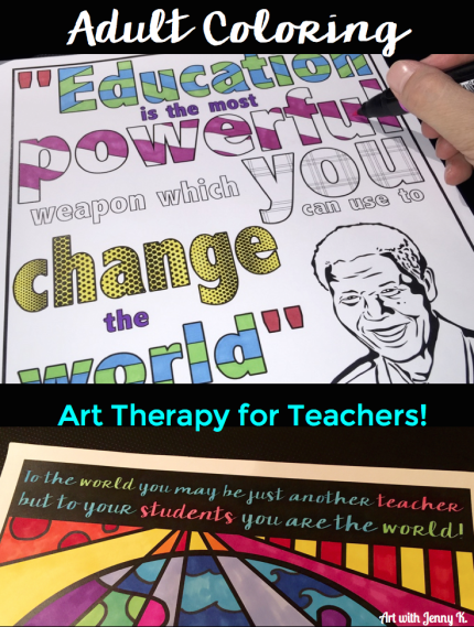 FREE Adult Coloring Pages for Teachers. Adult coloring books - therapy for teachers! 
