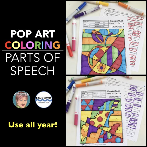 Parts of Speech Coloring Pages
