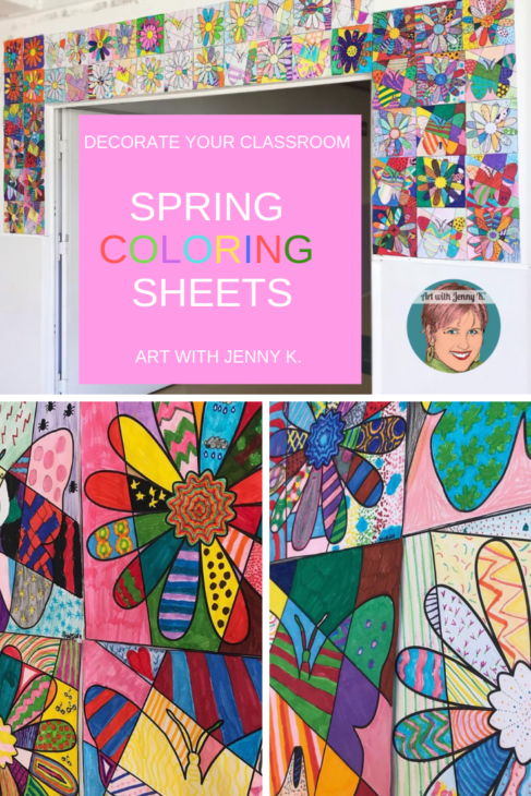 Bulletin board ideas: Decorate with Spring Coloring Sheets