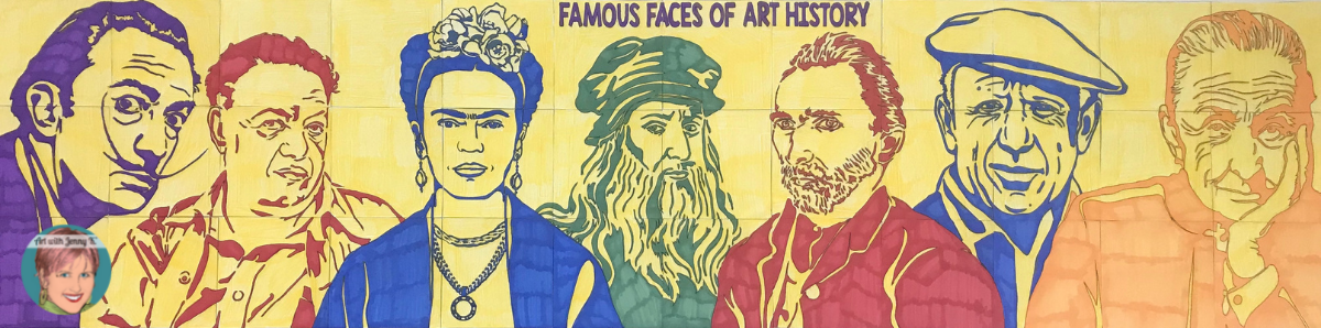 Famous faces of art history from Art with Jenny K. 