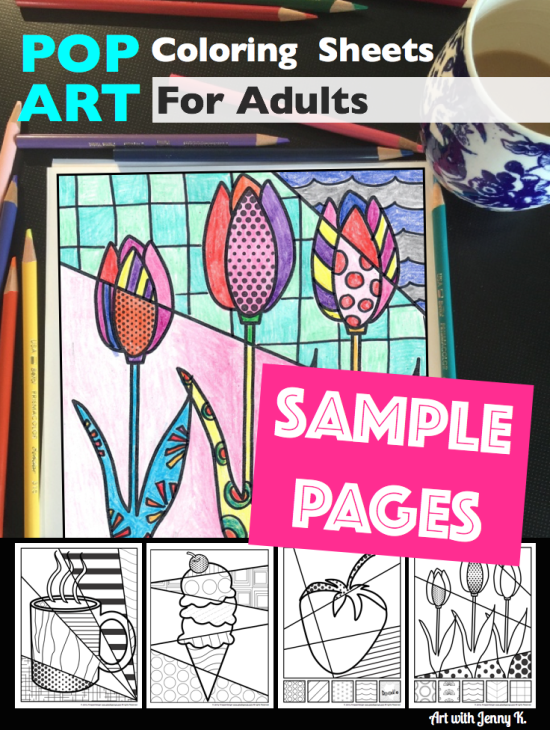 FREE Adult Pop Art Coloring Pages. Top 10 reasons why adults need their own adult coloring books. Learn the hows and whys of adult coloring books. 