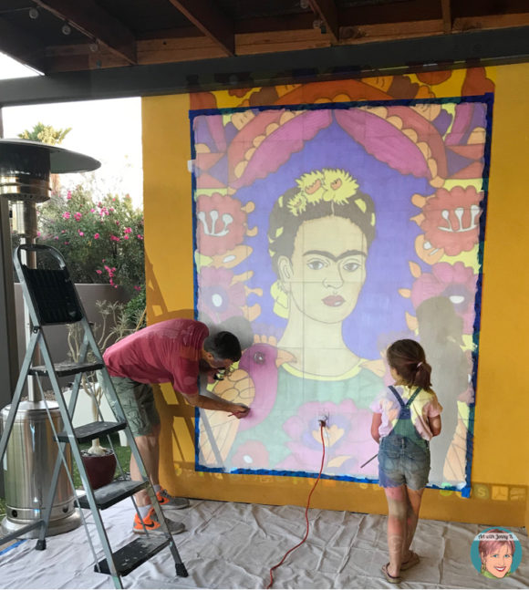 Frida Kahlo mural on my Tucson home.