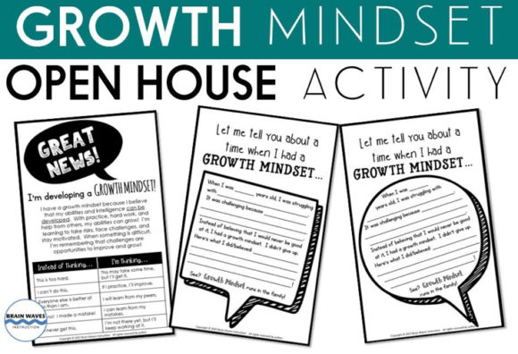 Brain Waves Instruction FREE Open House Growth Mindset Activity!