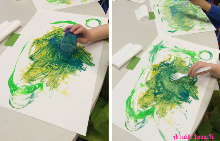 textured paper art project for kids 