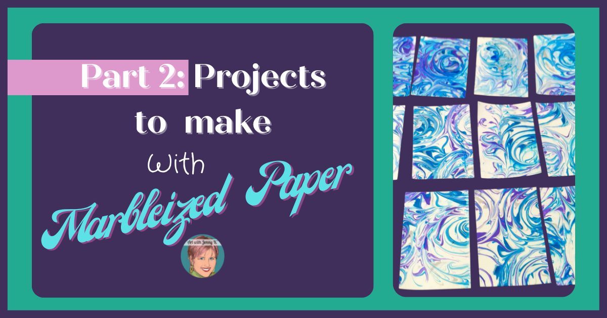 Projects to make with marbleized paper
