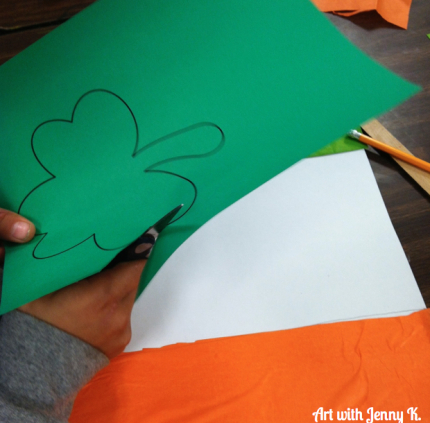 Irish Flag art project from Art with Jenny K. 