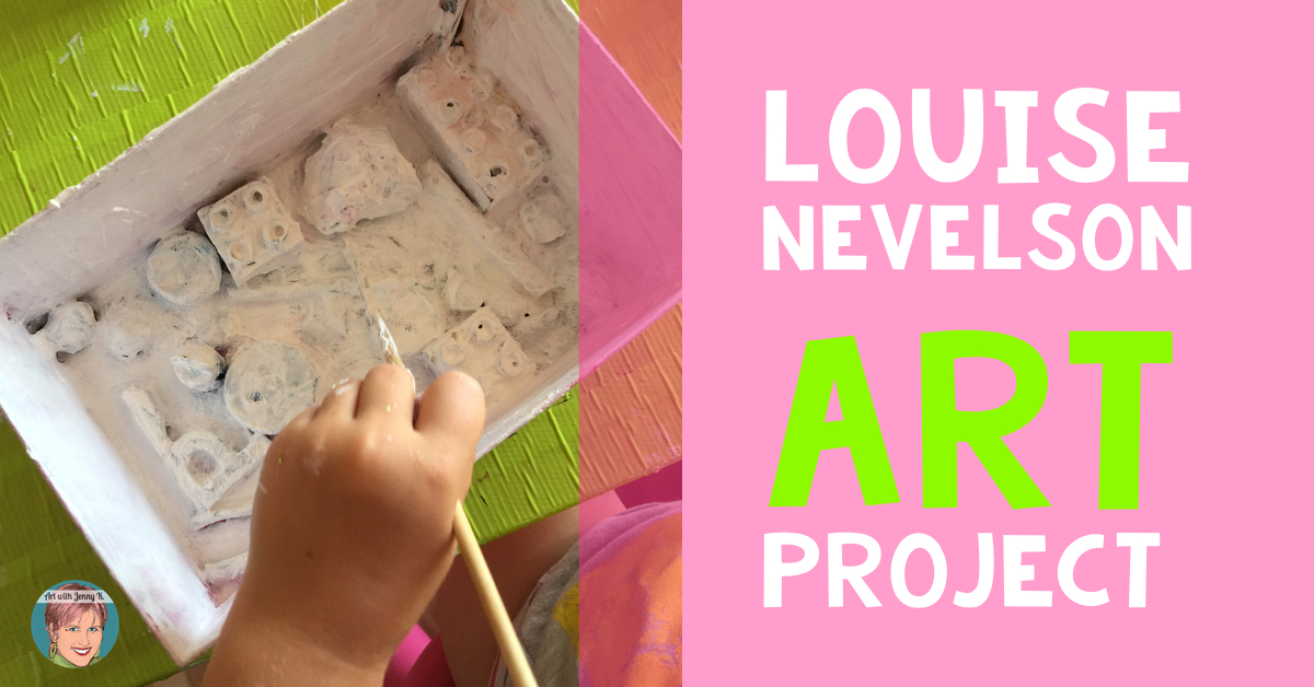 Louise Nevelson art project. This activity is great for pre-school age children. Wonderful for homeschool parents as well. 