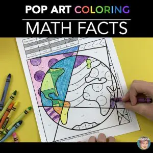 Earth Day Math Fact Coloring