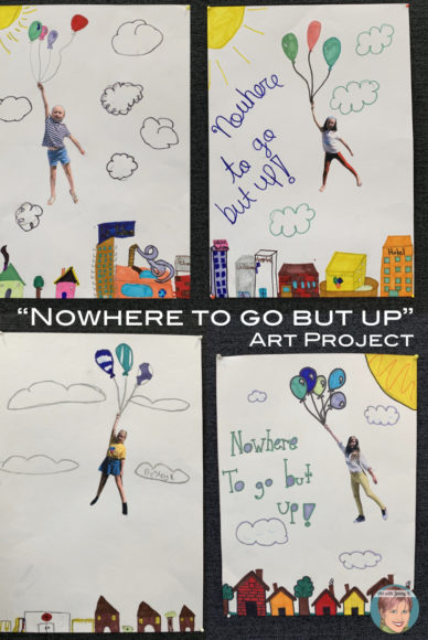 Inspirational art ideas - Nowhere to go but up art project - great gift idea from Art with Jenny K.