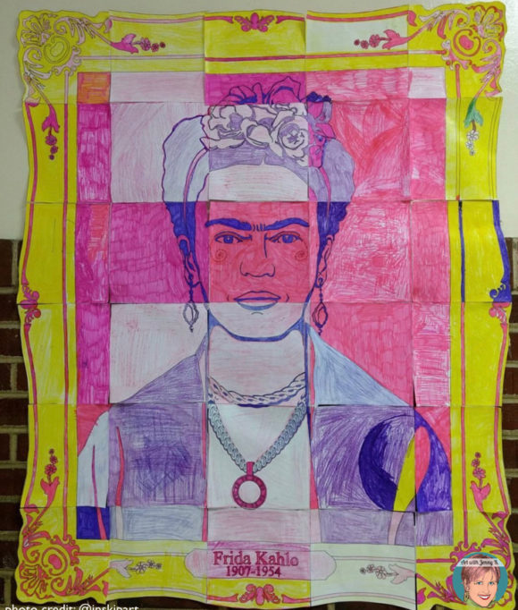 Frida Kahlo collaboration poster. Art with Jenny K. 
