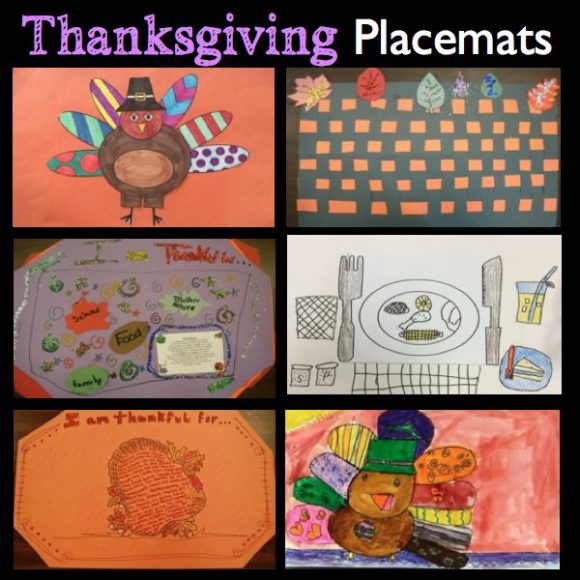 Thanksgiving placemats - Free Listening Comprehension for Thanksgiving! 10 Easy and fun Thanksgiving activities for kids - going beyond turkey hands!