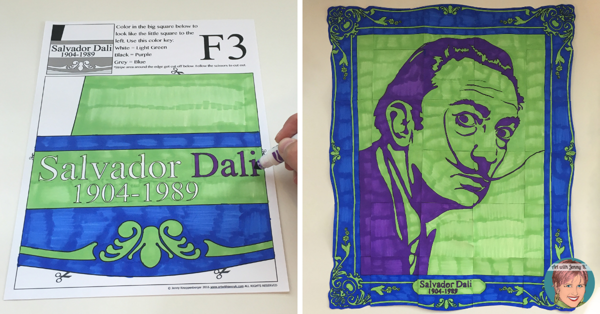 Salvador Dali Art Projects for kids. A collection of fun and easy projects for teachers and parents from Art with Jenny K. 