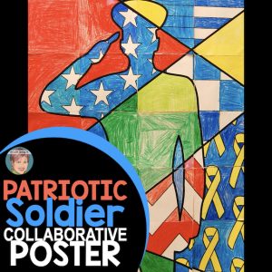 Patriotic Soldier Collaboration Poster