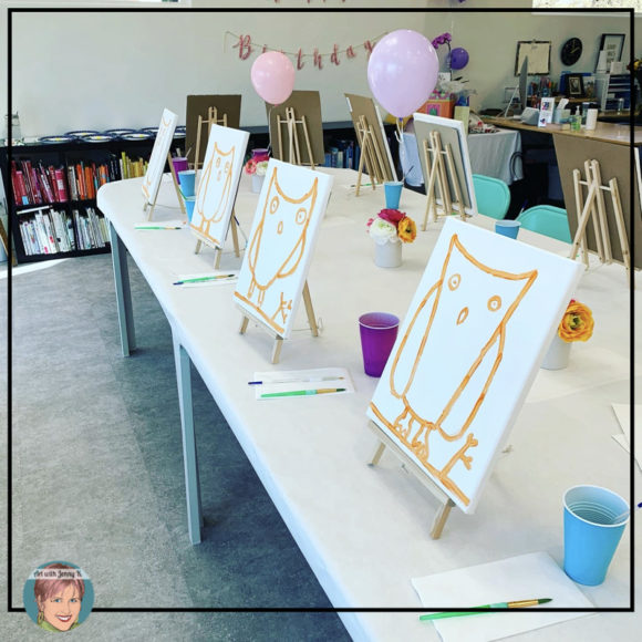 Owl theme birthday party ideas for anyone from Art with Jenny K.