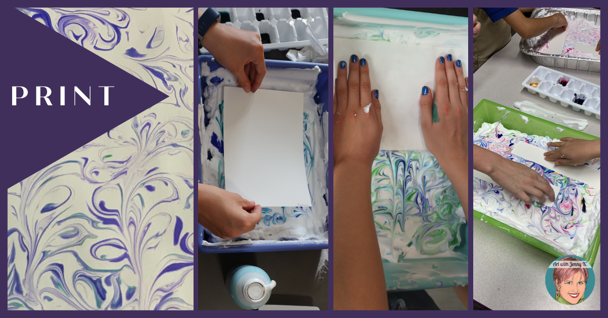 How to make marbleized paper with shaving cream