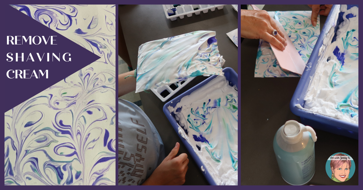 How to make marbleized paper with shaving cream