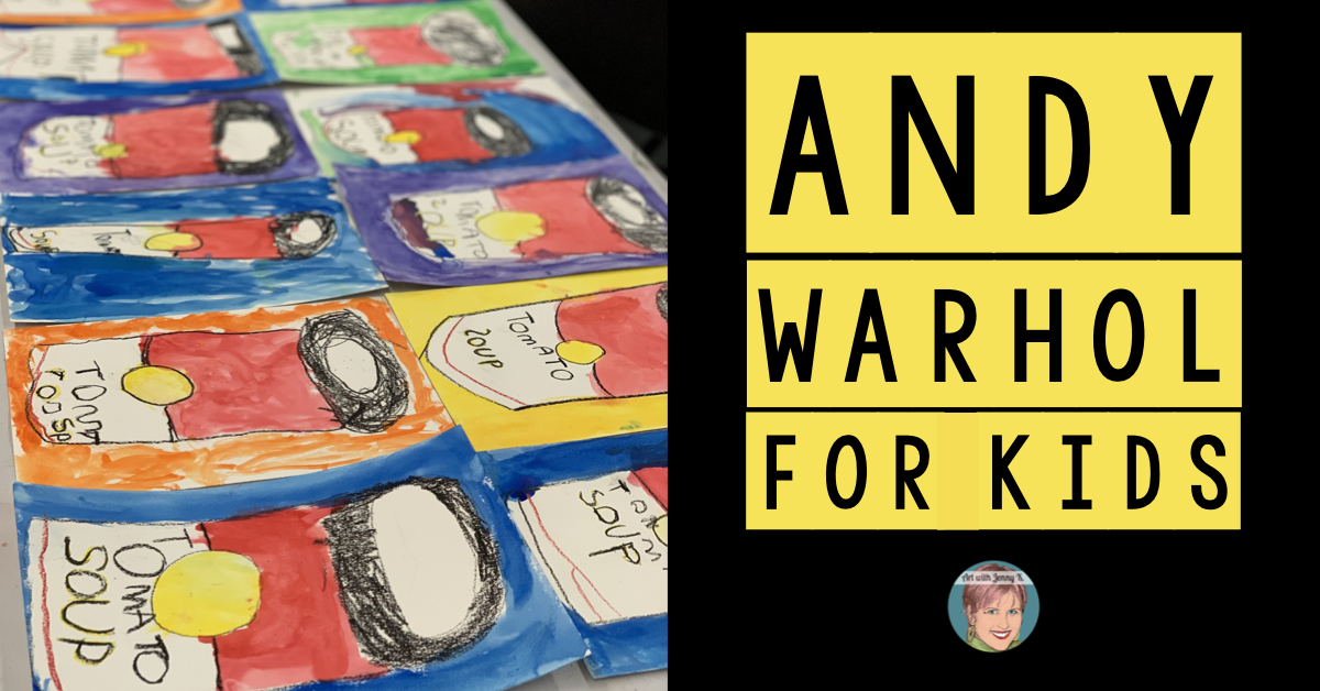 Remote Learning for teachers and parents from Art with Jenny K. Andy Warhol for kids! 