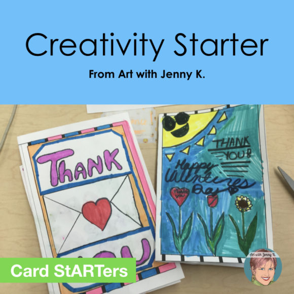 Inspire creativity using these easy and fun Creativity StARTers from Art with Jenny K.
