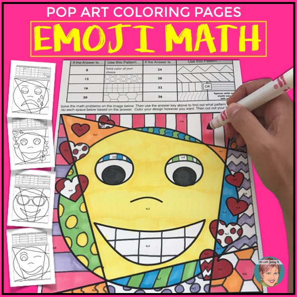 Emoji Math Coloring Pages