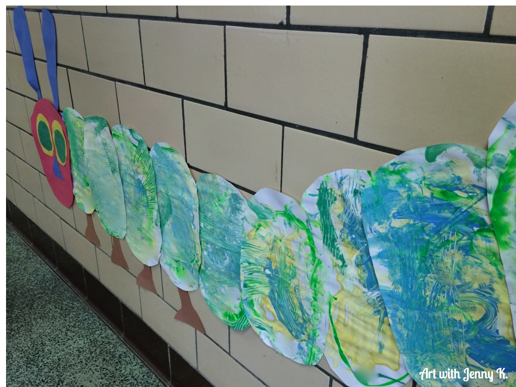 Hungry caterpillar art project for kids 