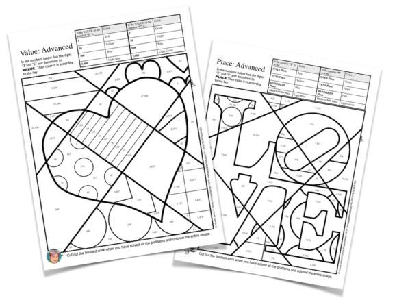 Place Value Coloring Page.