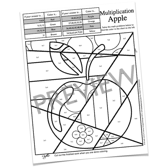 Math Fact Coloring Pages For Kids