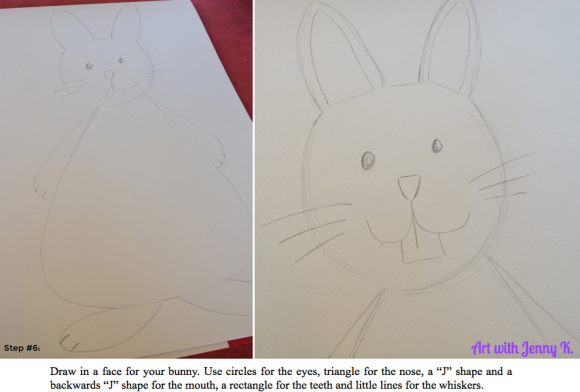 How to draw a bunny rabbit step by step