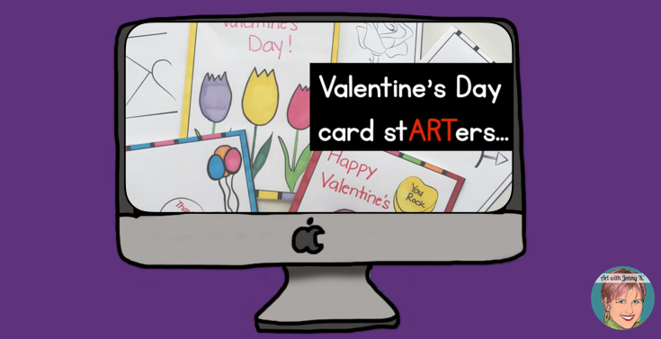 Valentines For Veterans - a meaningful Valentine’s Day activity for your students. Card stARTers from Art with Jenny K. 