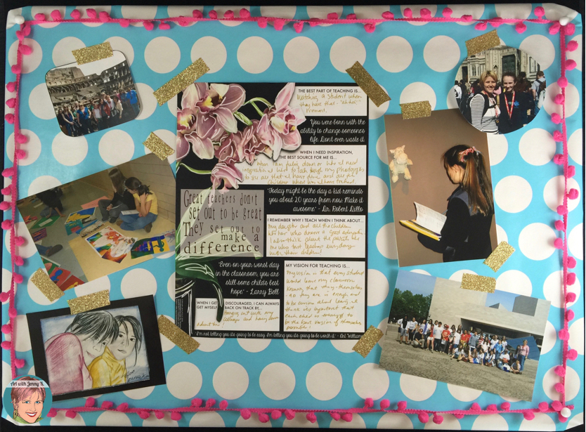 FREE: Vision poster for inspired teaching from Art with Jenny K. and Angela Watson. Create a vision board to help motive and inspire you - use this poster along with photographs, letters from students and other personal motivators!